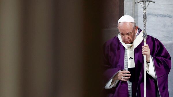 Pope Francis takes part in the penitential procession on Ash Wednesday in Rome, Italy, February 26, 2020 - Sputnik International