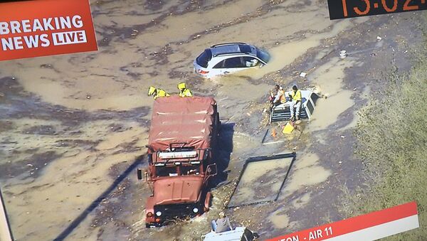Massive Water Main Break Floods Streets, Drowns Cars in Houston, Texas, US, 27 February 2020. - Sputnik International