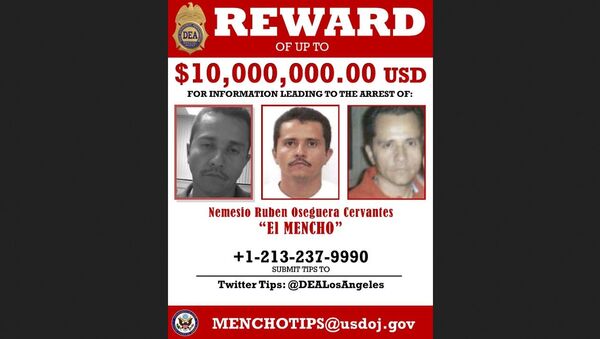  Wanted poster of Nemesio Osergura Cervantes (alias El Mencho), offering US$10 million for information leading to his arrest - Sputnik International