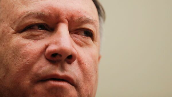 U.S. Secretary of State Mike Pompeo looks on during a House Foreign Affairs Committee hearing on Trump administration policies on Iran, Iraq and use of force. on Capitol Hill, in Washington, U.S. February 28, 2020. REUTERS/Carlos Barria - Sputnik International