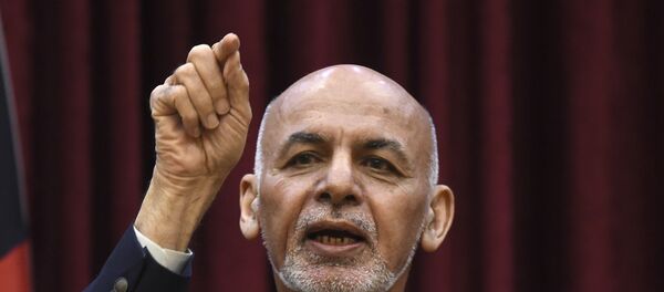 Afghan President Ashraf Ghani gestures as he speaks during a press conference at the presidential palace in Kabul on 1 March 2020.  - Sputnik International