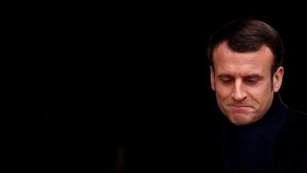 French President Emmanuel Macron attends a ceremony for late French journalist and intellectual Jean Daniel at the Hotel des Invalides in Paris, France, February 28, 2020. REUTERS/Christian Hartmann/Pool     TPX IMAGES OF THE DAY - Sputnik International