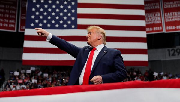 U.S. President Donald Trump reacts during a campaign rally in Charlotte, North Carolina, U.S., March 2, 2020 - Sputnik International