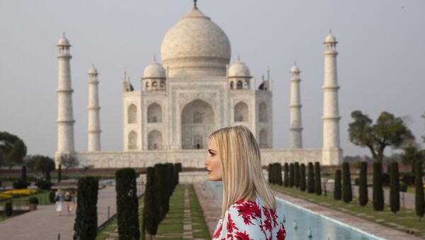 Ivanka Trump, the daughter and assistant to President Donald Trump, tours the Taj Mahal, Monday, Feb. 24, 2020, in Agra, India.  - Sputnik International