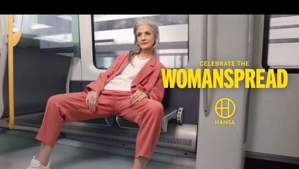 Screenshot from Celebrate the Womanspread ad by Hansa - Sputnik International