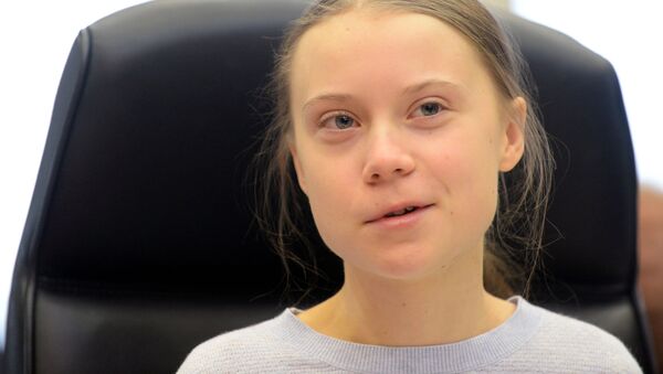Swedish climate activist Greta Thunberg attends a meeting with European Commission President Ursula Von der Leyen and European Commissioners at the European Commission in Brussels, Belgium, March 4, 2020 - Sputnik International