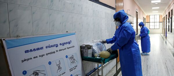 FILE PHOTO: Medical staff with protective clothing are seen inside a ward specialised in receiving any person who may have been infected with coronavirus, at the Rajiv Ghandhi Government General hospital in Chennai, India, January 29, 2020. FILE PHOTO: Medical staff with protective clothing are seen inside a ward specialised in receiving any person who may have been infected with coronavirus, at the Rajiv Ghandhi Government General hospital in Chennai, India, January 29, 2020. - Sputnik International