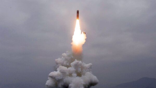 Test-firing of the new-type SLBM Pukguksong-3 in the waters off Wonsan Bay of the East Sea of Korea - Sputnik International