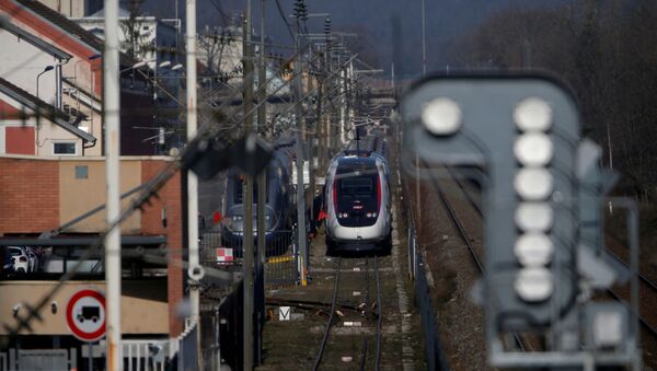 Trains are seen at the Alstom high-speed train TGV factory of the company in Belfort, France, February 6, 2019 - Sputnik International