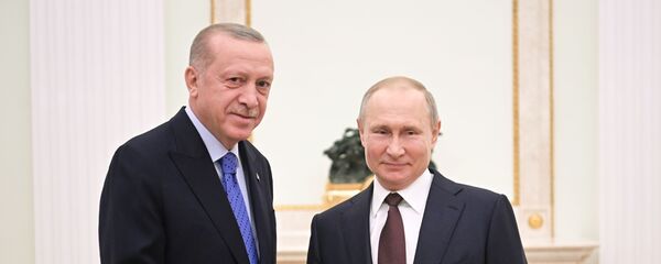 Russian President Vladimir Putin and Turkish President Recep Tayyip Erdogan - Sputnik International