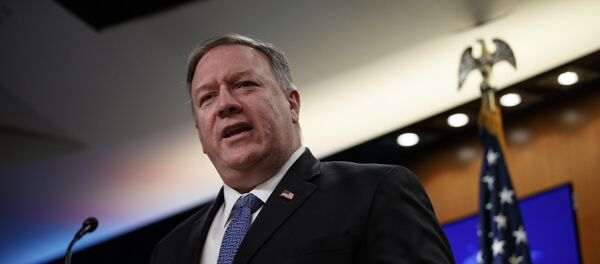 Secretary of State Mike Pompeo speaks during a news conference at the State Department in Washington, Thursday, 5 March 2020. Secretary of State Mike Pompeo speaks during a news conference at the State Department in Washington, Thursday, 5 March 2020. - Sputnik International