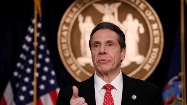 New York Governor Andrew Cuomo delivers remarks at a news conference regarding the first confirmed case of coronavirus in New York State in Manhattan borough of New York City, New York, U.S., March 2, 2020 - Sputnik International