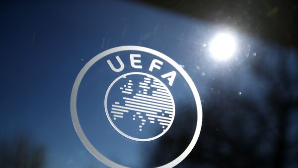 General view of the UEFA logo at UEFA Headquarters - Sputnik International