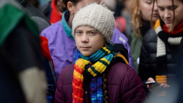 Swedish climate activist Greta Thunberg takes part in the rally ''Europe Climate Strike'' in Brussels, Belgium, March 6, 2020. - Sputnik International