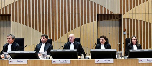 Judges attend the criminal trial against four suspects Judges attend the criminal trial against four suspects - Sputnik International