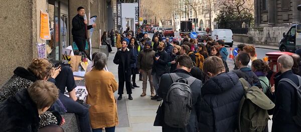Photograph of Prevent teachout at King’s College London picket line Photograph of Prevent teachout at King’s College London picket line - Sputnik International