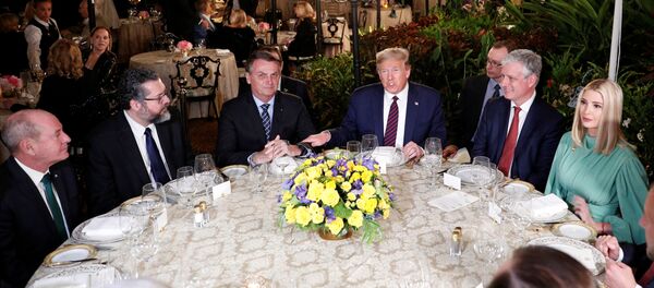 US President Donald Trump hosts a working dinner with Brazilian President Jair Bolsonaro at the Mar-a-Lago resort US President Donald Trump hosts a working dinner with Brazilian President Jair Bolsonaro at the Mar-a-Lago resort - Sputnik International