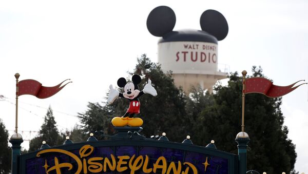 Disney character Mickey Mouse is seen above the entrance of Disneyland Paris - Sputnik International