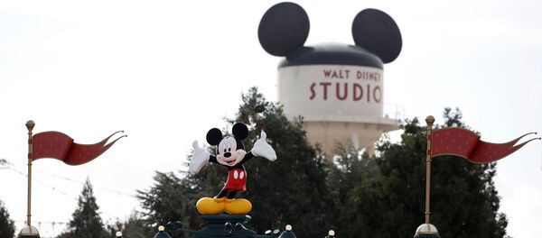 Disney character Mickey Mouse is seen above the entrance of Disneyland Paris Disney character Mickey Mouse is seen above the entrance of Disneyland Paris - Sputnik International