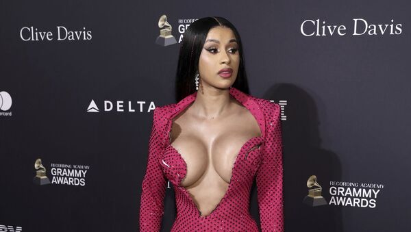 Cardi B arrives at the Pre-Grammy Gala And Salute To Industry Icons at the Beverly Hilton Hotel on Saturday, Jan. 25, 2020, in Beverly Hills, Calif. - Sputnik International