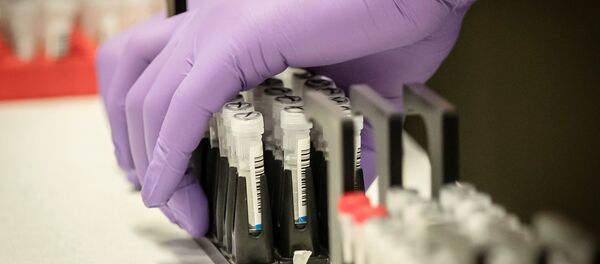 Samples are tested for respiratory viruses during a visit by Britain's Chancellor of the Exchequer Rishi Sunak - Sputnik International