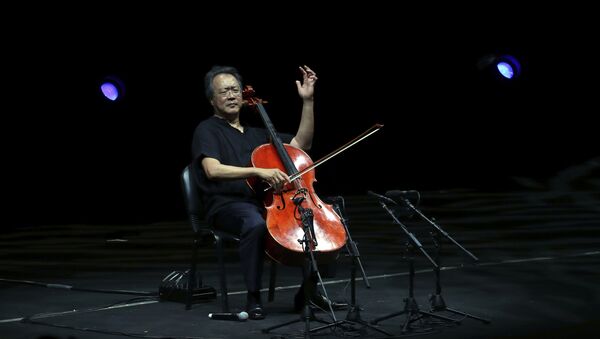 Cellist Yo-Yo Ma performs during the Byblos International Festival in the ancient city of Byblos, north of Beirut, Lebanon - Sputnik International
