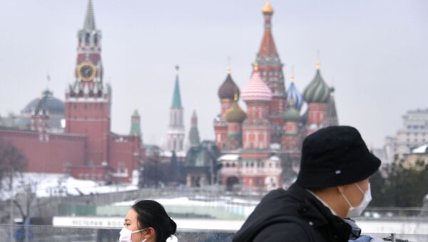 Tourists in Masks in Moscow - Sputnik International