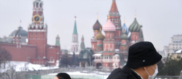 Tourists in Masks in Moscow - Sputnik International