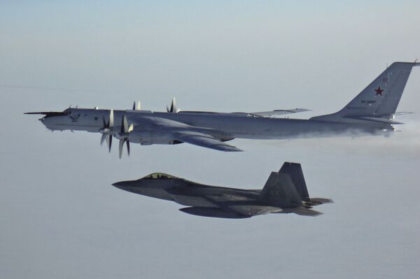 Russian Tu-142 Planes Conduct Scheduled Flight Over Bering Sea, Sea of Chukotsk - Sputnik International