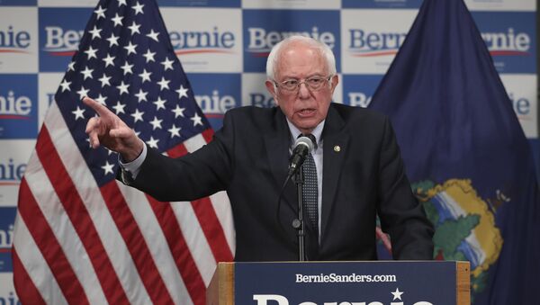 Democratic presidential candidate, Sen. Bernie Sanders, I-Vt., speaks to reporters about coronavirus Thursday March 12, 2020, in Burlington, Vt. - Sputnik International