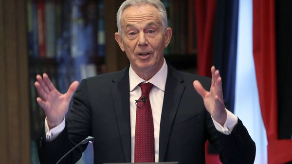 Former British prime minister Tony Blair gives a speech on the future of the Labour Party and progressive politics at the Hallam Conference Centre in central London, Wednesday Dec. 18, 2019. - Sputnik International