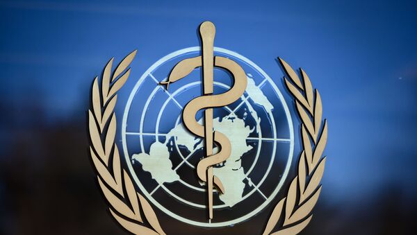 the logo of the World Health Organization (WHO) at their headquarters in Geneva - Sputnik International