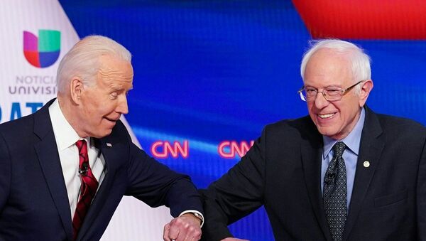 US vice president Joe Biden and Senator Bernie Sanders - Sputnik International