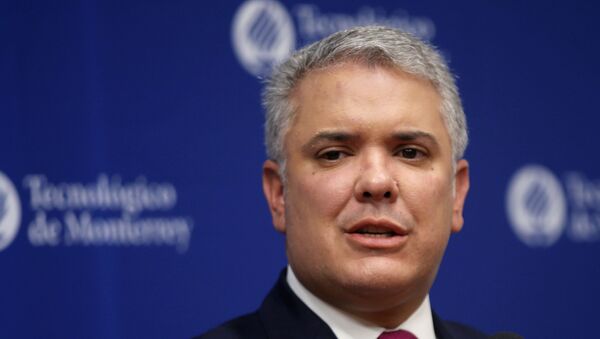 Colombia's President Ivan Duque holds a news conference at the Tecnologico de Moneterrey in Mexico City, Mexico March 10, 2020 - Sputnik International