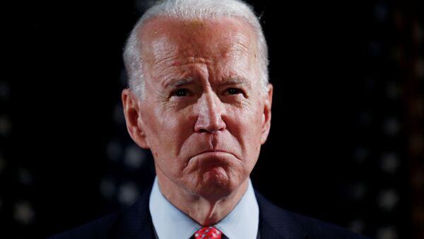 Democratic U.S. presidential candidate and former Vice President Joe Biden speaks about responses to the COVID-19 coronavirus pandemic at an event in Wilmington, Delaware, U.S., March 12, 2020 - Sputnik International