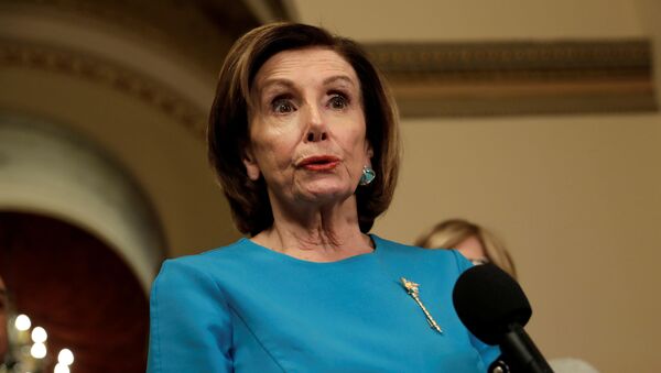House Speaker Nancy Pelosi (D-CA) speaks to the media about a coronavirus economic aid package on Capitol Hill in Washington, U.S., March 13, 2020.  - Sputnik International