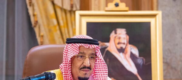 Saudi King Salman bin Abdulaziz delivers a televised speech regarding the outbreak of the coronavirus disease (COVID-19), in Riyadh, Saudi Arabia March 19, 2020 - Sputnik International