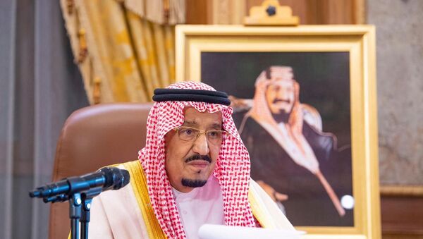 Saudi King Salman bin Abdulaziz delivers a televised speech regarding the outbreak of the coronavirus disease (COVID-19), in Riyadh, Saudi Arabia March 19, 2020 - Sputnik International