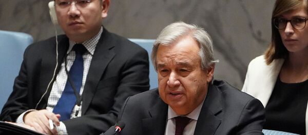 Secretary General of the United Nations Antonio Guterres speaks during a Security Council meeting about the situation in Syria at U.N. Headquarters in the Manhattan borough of New York City, New York, U.S.,  28 February, 2020 - Sputnik International
