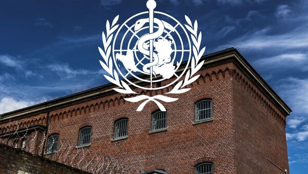 Prison in Kassel Germany with World Health Organization (WHO) logo - Sputnik International