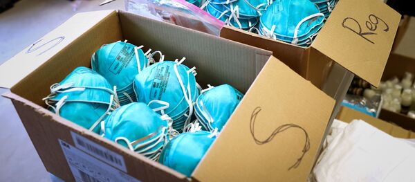 FILE PHOTO: Boxes of N95 protective masks for use by medical field personnel are seen at a New York State emergency operations incident command center during the coronavirus outbreak in New Rochelle, New York, U.S., March 17, 2020. FILE PHOTO: Boxes of N95 protective masks for use by medical field personnel are seen at a New York State emergency operations incident command center during the coronavirus outbreak in New Rochelle, New York, U.S., March 17, 2020. - Sputnik International