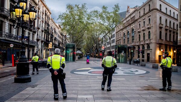 Police in Barcelona Amid Coronavirus Pandemic - Sputnik International