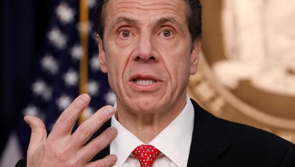 New York Governor Andrew Cuomo delivers remarks at a news conference regarding the first confirmed case of coronavirus in New York State in Manhattan borough of New York City, New York, U.S., March 2, 2020. - Sputnik International
