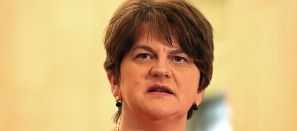 First Minister Arlene Foster of the DUP speaks in the Great Hall in the Stormont Parliament Buildings in Belfast, Northern Ireland, January 13, 2020.  - Sputnik International
