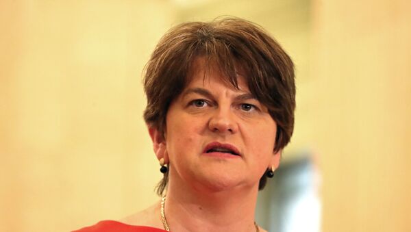 First Minister Arlene Foster of the DUP speaks in the Great Hall in the Stormont Parliament Buildings in Belfast, Northern Ireland, January 13, 2020.  - Sputnik International