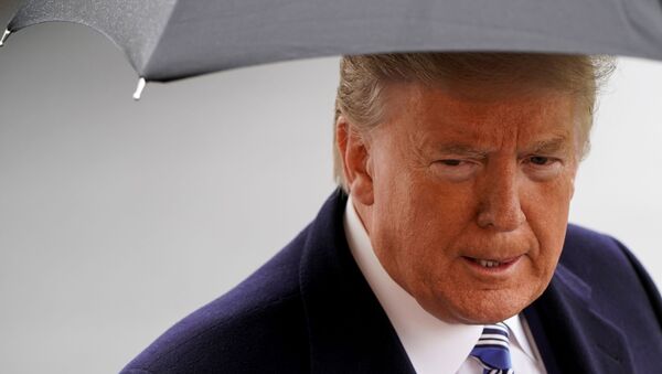 U.S. President Donald Trump speaks to the media as he departs for a day trip to Norfolk, Virginia, from the White House in Washington, U.S., March 28, 2020. - Sputnik International