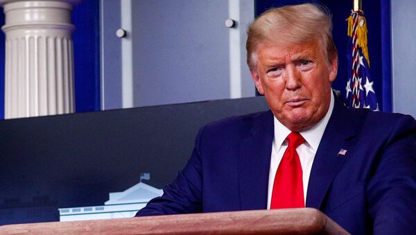 U.S. President Donald Trump addresses the daily coronavirus response briefing at the White House in Washington, U.S., March 31, 2020.  - Sputnik International