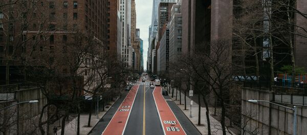  Empty street in downtown New York - Sputnik International