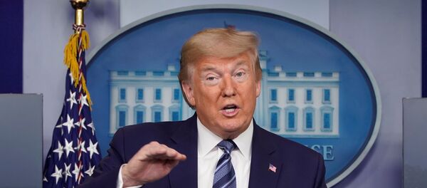 U.S. President Donald Trump speaks about the novel coronavirus disease (COVID-19) outbreak during the daily coronavirus task force briefing at the White House in Washington, U.S., April 5, 2020 U.S. President Donald Trump speaks about the novel coronavirus disease (COVID-19) outbreak during the daily coronavirus task force briefing at the White House in Washington, U.S., April 5, 2020 - Sputnik International