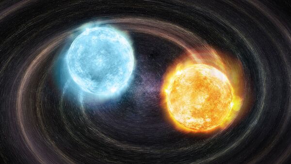 An artist's visualization of the first confirmed double helium-core white dwarf gravitational source. - Sputnik International